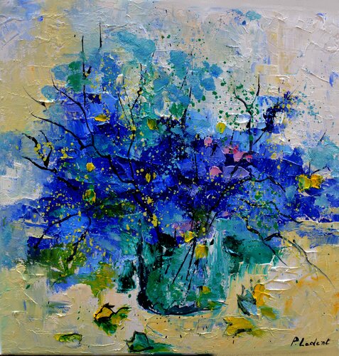 Blue still life - 4422 van Pol Ledent, Schilderij te koop op Singulart