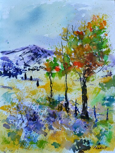 Provence - watercolor di Pol Ledent, Opera su carta in vendita su Singulart