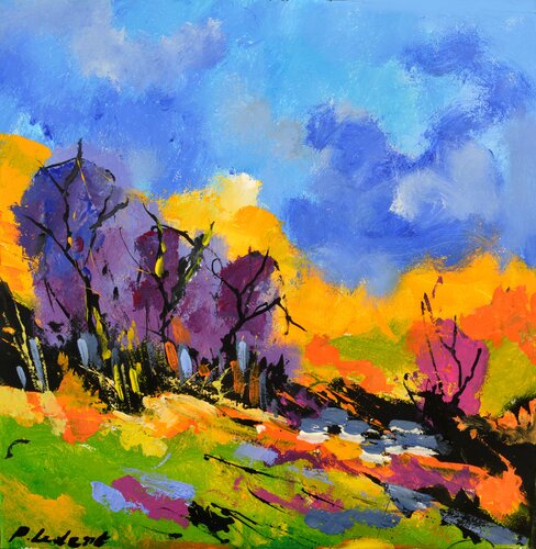 Trying to paint as a child van Pol Ledent, Schilderij te koop op Singulart