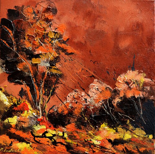 Autumnal landscape - 4422 di Pol Ledent, Pittura in vendita su Singulart