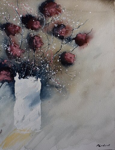 Abstract still life 2 - watercolor di Pol Ledent, Opera su carta in vendita su Singulart