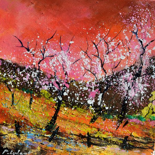 Blooming cherrytrees - 4422 von Pol Ledent, Malerei kaufen auf Singulart