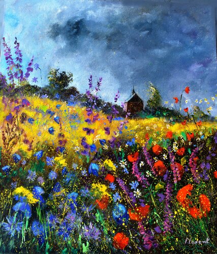 Old chapel in Houroy di Pol Ledent, Pittura in vendita su Singulart