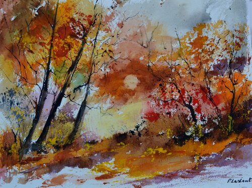 Sunset     -watercolor di Pol Ledent, Opera su carta in vendita su Singulart