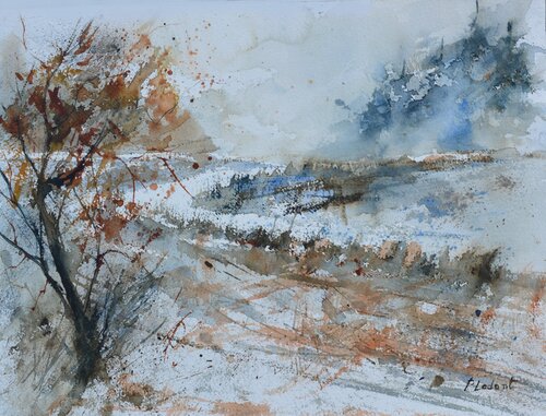 Natural landscape - aquarelle di Pol Ledent, Opera su carta in vendita su Singulart