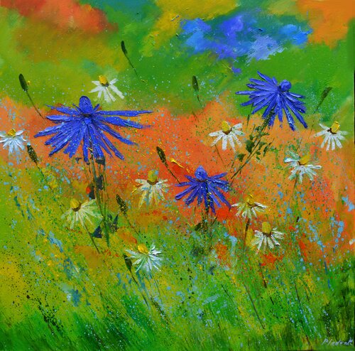 Wild field flowers - 7723 van Pol Ledent, Schilderij te koop op Singulart