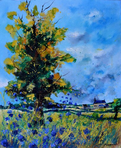 Oak in summer in Foy di Pol Ledent, Pittura in vendita su Singulart