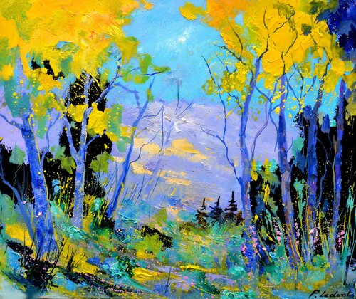 There is a nice valley overthere by Pol Ledent, Painting for Sale on Singulart