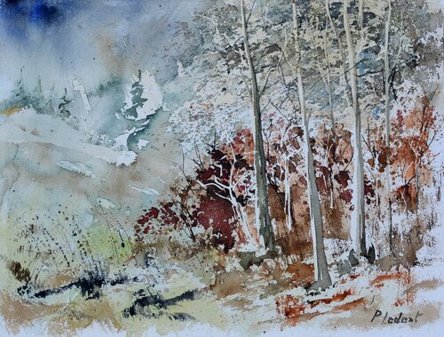 In the wood    - watercolor di Pol Ledent, Opera su carta in vendita su Singulart