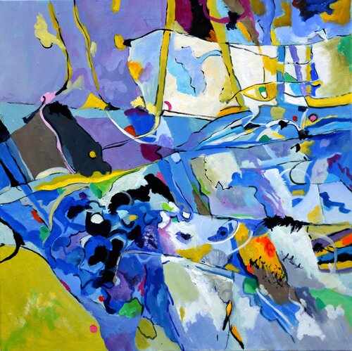A colourful game van Pol Ledent, Schilderij te koop op Singulart