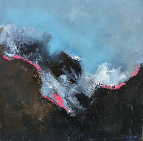 Pink surfing par Pol Ledent, Peinture en vente sur Singulart