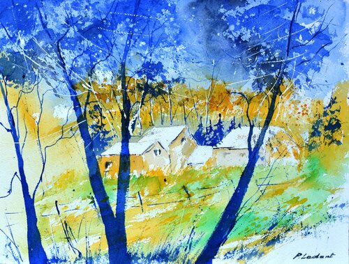 Swinging spring - watercolor di Pol Ledent, Opera su carta in vendita su Singulart