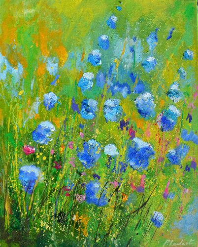 Flowers in my garden    45 van Pol Ledent, Schilderij te koop op Singulart