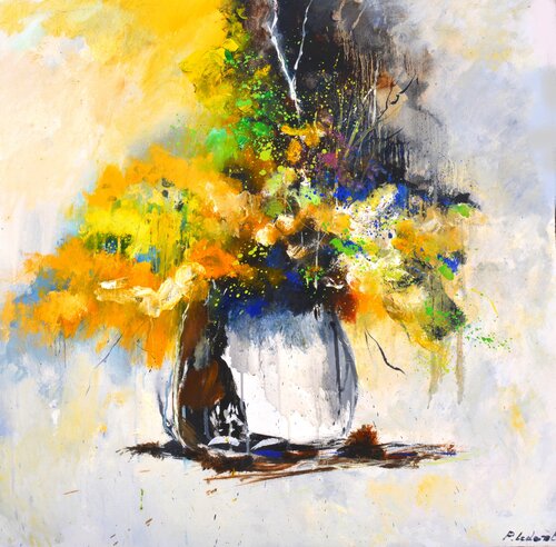 Abstract still life - 88 van Pol Ledent, Schilderij te koop op Singulart