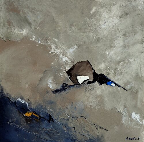 Floating rock - abstract 55312082 van Pol Ledent, Schilderij te koop op Singulart