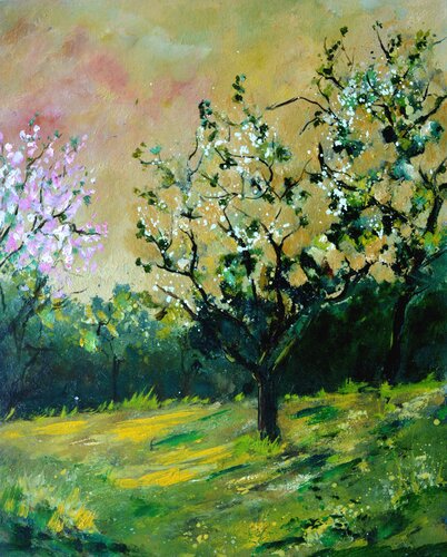 Verger au printemps di Pol Ledent, Pittura in vendita su Singulart