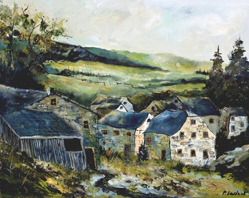 Old village von Pol Ledent, Malerei kaufen auf Singulart
