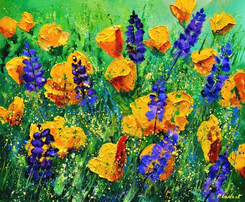 Wild yellow andpurple flowers summer 2023 Pol Ledent