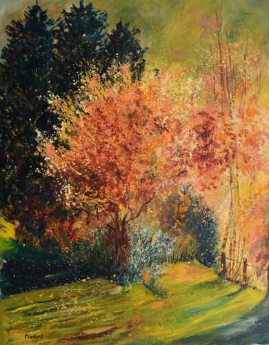 Very  Old village  - Houdremont  Belgium van Pol Ledent, Schilderij te koop op Singulart