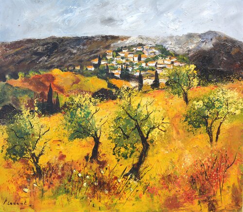 Olive trees in Provence - 8723 by Pol Ledent, 회화 for Sale on Singulart