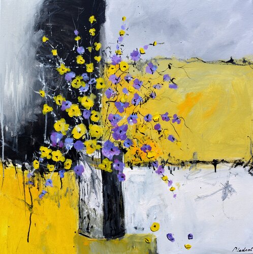 Purple and yellow van Pol Ledent, Schilderij te koop op Singulart