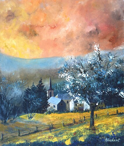 Spring in my village - Gendron67 von Pol Ledent, Malerei kaufen auf Singulart