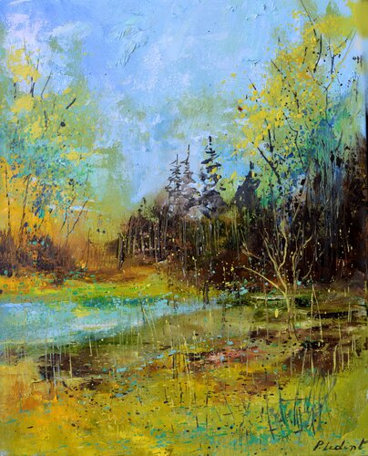 Spring in the wood 45 van Pol Ledent, Schilderij te koop op Singulart