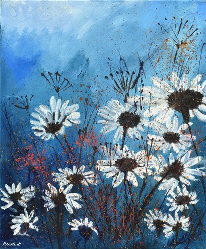 Daisies  - 5623 van Pol Ledent, Schilderij te koop op Singulart