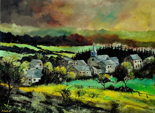 Old village von Pol Ledent, Malerei kaufen auf Singulart