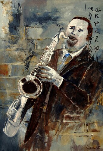 Saxplayer von Pol Ledent, Malerei kaufen auf Singulart