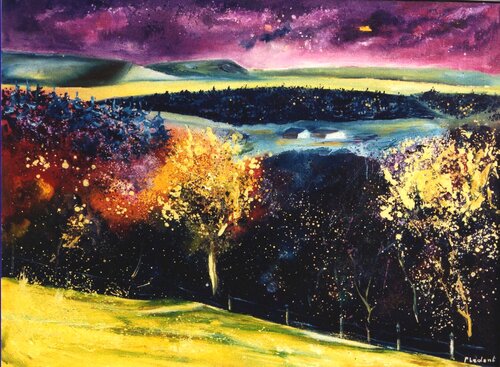 Magic sky by Pol Ledent, 회화 for Sale on Singulart