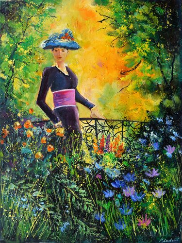 Walking in the garden by Pol Ledent, Painting for Sale on Singulart