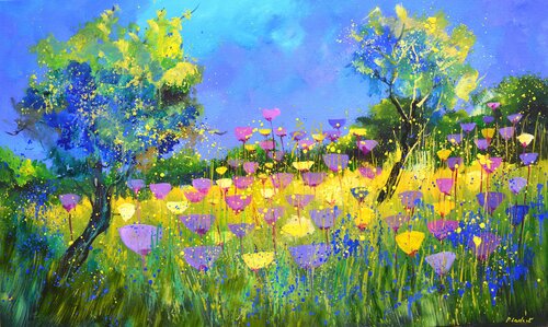 Wild flowers- 106 di Pol Ledent, Pittura in vendita su Singulart
