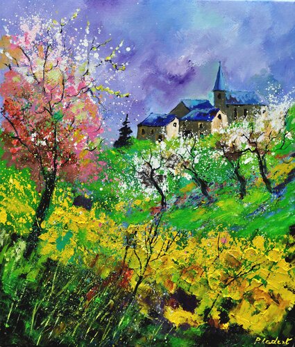 Spring in my countryside by Pol Ledent, 회화 for Sale on Singulart