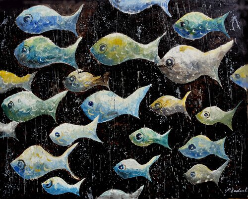 Angel fish von Pol Ledent, Malerei kaufen auf Singulart