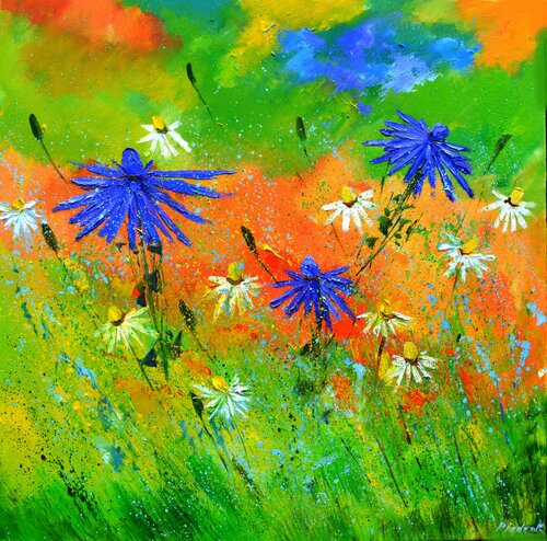 Wild flowers 7723 van Pol Ledent, Schilderij te koop op Singulart