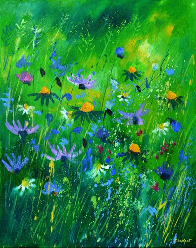 Wild flowers 4523 di Pol Ledent, Pittura in vendita su Singulart