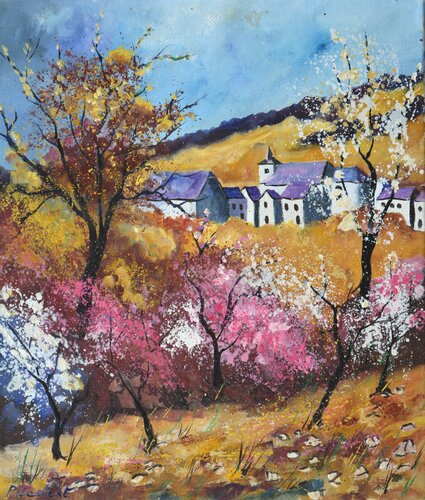 Spring in my countryside - Sosoye van Pol Ledent, Schilderij te koop op Singulart