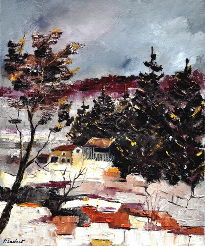 Winter in my countryside - 5624 by Pol Ledent, Painting for Sale on Singulart