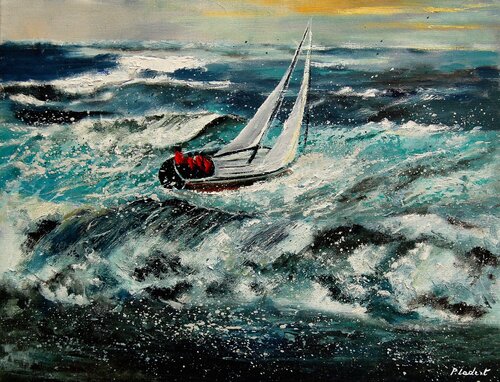 Rough at sea von Pol Ledent, Malerei kaufen auf Singulart