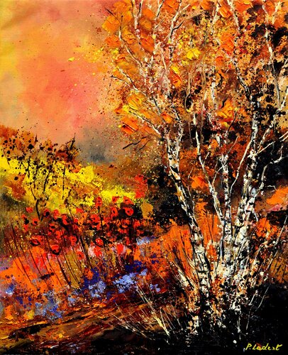 Full autumn colors van Pol Ledent, Schilderij te koop op Singulart