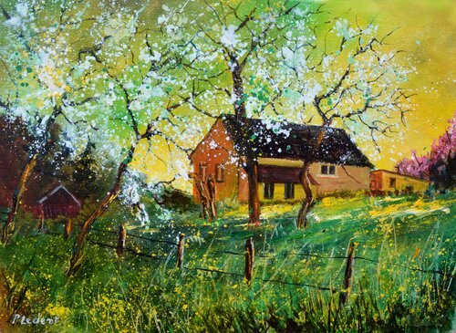 Spring at home di Pol Ledent, Pittura in vendita su Singulart