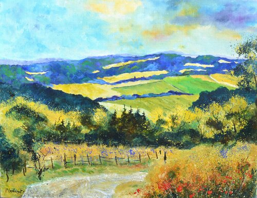 Summer walk -  793170 by Pol Ledent, 회화 for Sale on Singulart