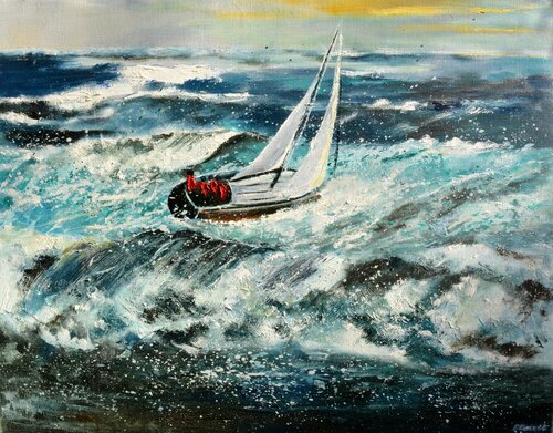 Seascape - Sailing -  9723 von Pol Ledent, Malerei kaufen auf Singulart