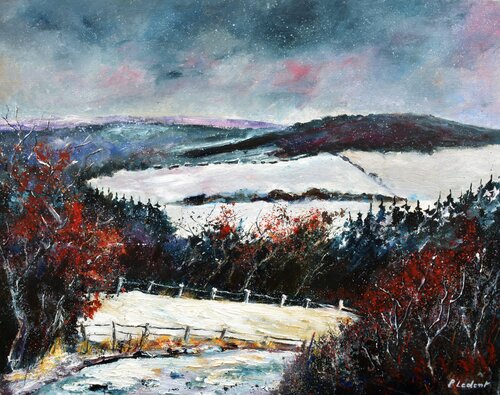 Winter in Bois Jacques   -  793170 van Pol Ledent, Schilderij te koop op Singulart