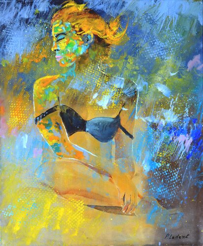 Colourful portrait by Pol Ledent, Painting for Sale on Singulart