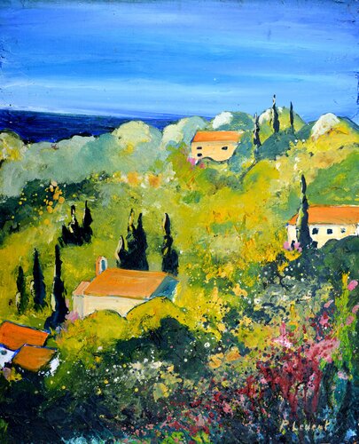 Summer in Provence 4524 van Pol Ledent, Schilderij te koop op Singulart