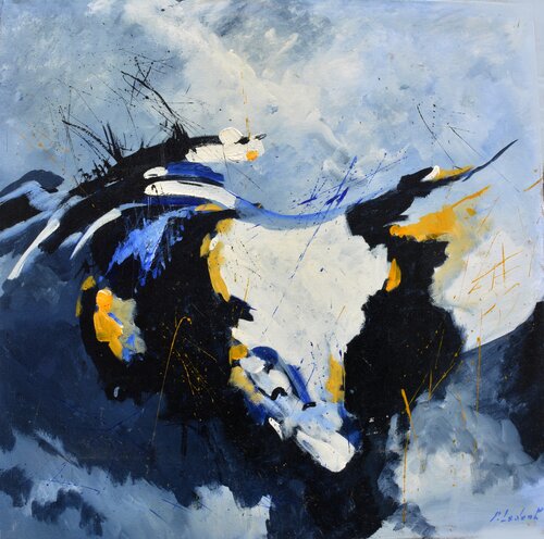Abstract bull head de Pol Ledent, Pintura a la venta en Singulart