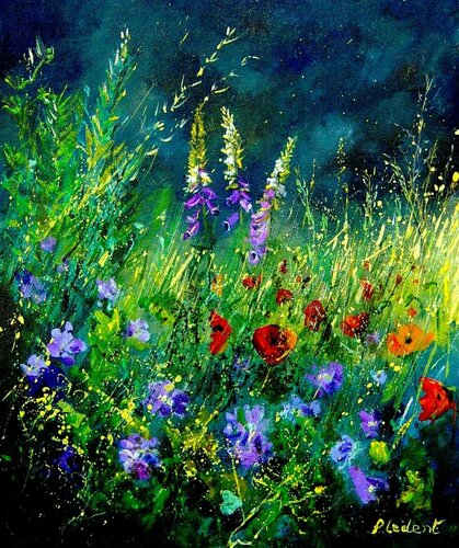 My garden flowers  5624 van Pol Ledent, Schilderij te koop op Singulart