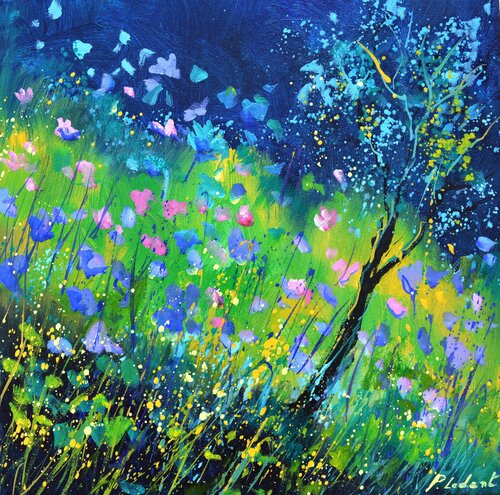 Garden flowers  4424 di Pol Ledent, Pittura in vendita su Singulart